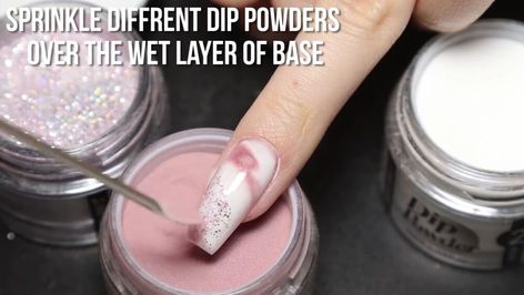 Dip Polish Ideas, At Home Dipping Powder Nails, Diy Dip Nail Ideas, How To Do Ombre Dipped Nails, Dip Marble Nails, Ombre Nails With Dip Powder, Ombré Nail Dip, How To Ombre Dip Nails, How To Fill Dip Powder Nails