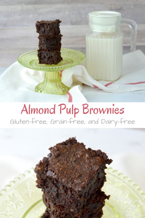 Almond Pulp Bread Recipes, Almond Pulp Brownies, Scrappy Cooking, Almond Pulp Recipes, Baking Snacks, Pulp Recipes, Almond Cow, Pulp Recipe, Almond Milk Recipes