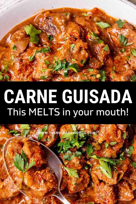 Guisada Recipe, Carne Guisada, Stew Meat Recipes, Mexican Food Recipes Easy, Beef Recipes For Dinner, Beef Dinner, Mexican Food Recipes Authentic, Beef Dishes, Mexican Dishes