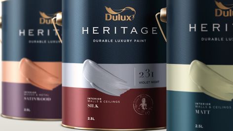 Dulux Heritage (Concept) on Packaging of the World - Creative Package Design Gallery Paint Package Design, Paint Packaging Design, Paint Branding, Premium Packaging Design, Paint Packaging, Heritage Paint, Luxury Paints, Dulux Heritage, Consumer Packaging