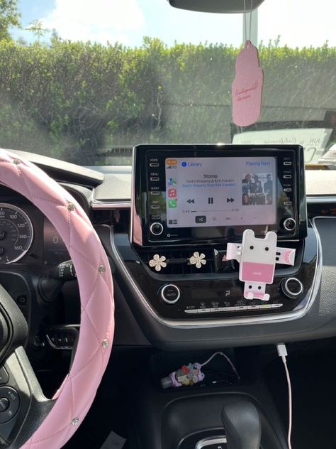 Toyota Corolla Interior Decor, Toyota Corolla Decor, Car Toyota Corolla, Toyota Interior Aesthetic, Pink Toyota Corolla, Cute Toyota Cars, Toyota Car Interior, 2021 Toyota Corolla, 2024 Toyota Corolla