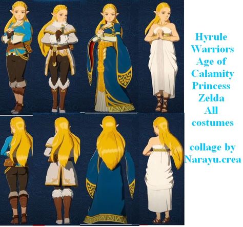 Age Of Calamity Link, Zelda Age Of Calamity, Calamity Zelda, Hyrule Warriors Zelda, Zelda Reference, Zelda Costumes, Princess Zelda Costume, Hyrule Warriors Link, Blonde Elf