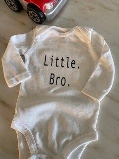 Infant Onesie | Baby Clothes | Toddler Clothes | Funny Onesie | Boy Onesie | Special Shirts | Little Bro Onesie | T-shirts Available Too! by TheZestyOne on Etsy Funny Onesie, Funny Onesies, Boy Onesie, Iron On Vinyl, Toddler Clothes, Baby Outfits, Clothing Sets, Toddler Outfits, Baby Toddler