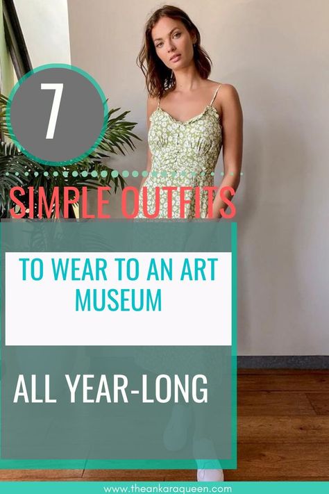 A young Caucasian woman wears a spaghetti-strapped green floral summer dress with a pair of white sneakers. Museum Date Outfit, Art Museum Outfit, Museum Outfit, Museum Date, Date Outfit Summer, Date Outfit, Date Outfit Casual, Date Outfits, Spring Outfits Casual