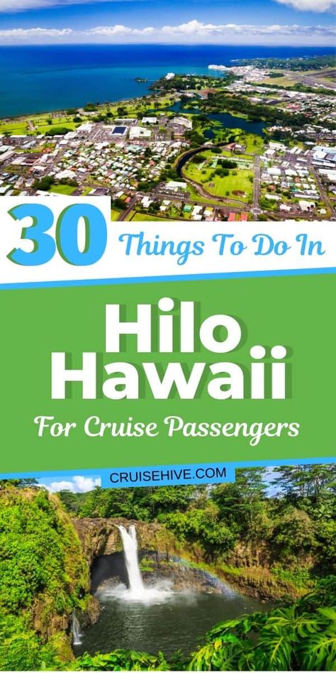 Traveling to the Big Island? Here are things to do in Hilo, Hawaii for cruise ship visitors. With  travel tips and places such as the farmers market and more! #cruise #cruises #hilo #hawaii #cruisetravel #cruisevacation #cruisetips #thingstodo Hawaii Trip Planning, Hawaii Cruise, Hawaiian Cruises, Hawaii Things To Do, Hawaii Travel Guide, Cruise Planning, Cruise Excursions, Hawaiian Vacation, Hawaii Trip