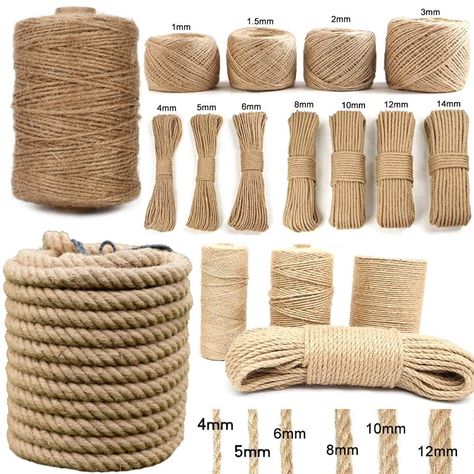 Ribbon On Presents, Diy Crafts Gift, Wrap Presents, Diy Home Accessories, Jute Crafts, Rope Cord, Closet Accessories, Wine Bottle Decor, Hemp Rope