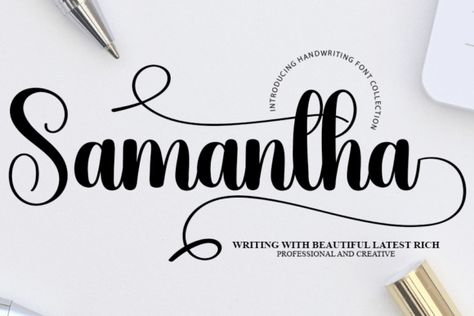 Samantha is a delicate handwritten font carefully crafted for a cool and unique design. This font can be used to write letters, invitations, food products, titles, and more.... Samantha Font, Write Letters, Online Fonts, Pink Vibes, Font Generator, Handwritten Fonts, Handwritten Font, Graphic Design Projects, Food Products