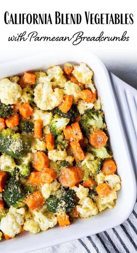 Vegetable Blend Recipe, California Blend Vegetables, Vegetable Casserole Recipes, Healthy Broccoli, Parmesan Bread, Sides Dishes, Roasted Vegetable Recipes, Healthy Comfort, Vegetarian Main Dishes