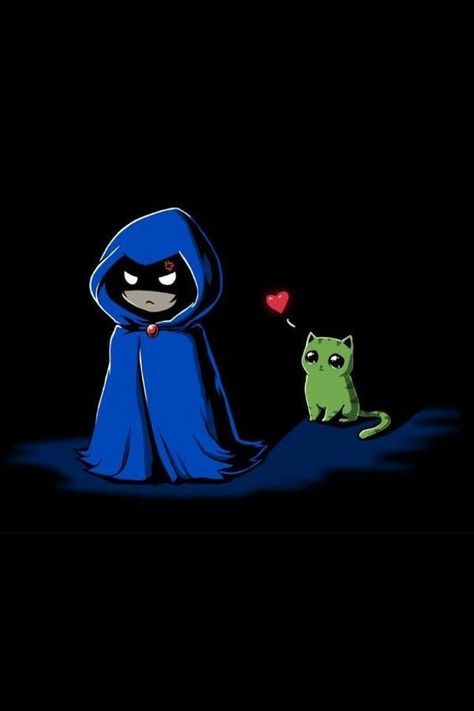 Raven Comics, Raven Teen Titans Go, Teen Titans Love, Robin And Raven, Disney Movie Scenes, Raven Beast Boy, Titans Tv Series, Family Art Print, Cute Iphone Wallpaper Tumblr