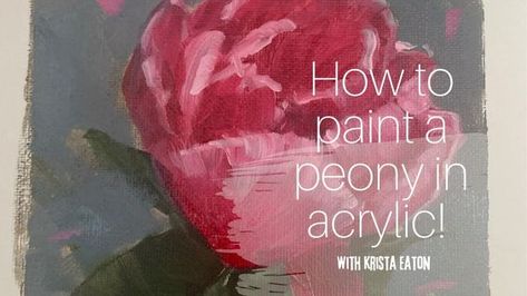 How to Paint a Pink Peony in Acrylic - YouTube How To Paint Peonies, Peony Painting Acrylic Easy, Peony Flower Painting, Painting Peonies, Peony Painting, Painting Demo, Pink Peony, Peony Flower, Pink Peonies