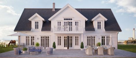 New England Hus, Dream House Garden, New England Beach House, Cottage Plan, French Chateau, Home Fashion, House Inspiration, My Dream Home, Future House