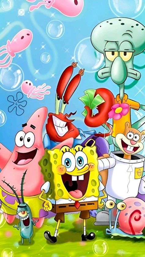 Sponge Bob Wallpapers, Spongebob Images, Spongebob Friends, Home Screen Wallpaper Hd, Spongebob Cartoon, Spongebob Birthday Party, Spongebob Drawings, Whatsapp Wallpaper Cute, Spongebob Birthday