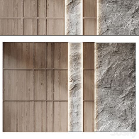 Panel 078 - Other decorative objects - 3D model Japandi Wall Panel, Wall Panel Design Modern, Stone Panelling, Wall Panel Texture, Paneling Design, Tv Wall Panel, Small Office Design Interior, Interactive Installations, Digital Frames