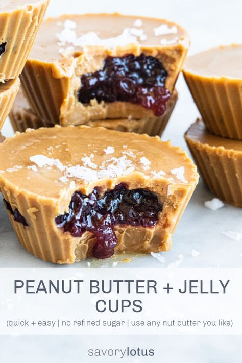 Peanut Butter Jelly Recipes, 50's Housewife, Peanut Butter Jelly Time, Jelly Desserts, Jelly Cups, Paleo Recipes Dessert, Food Candy, Gluten Free Peanut Butter, Food Time