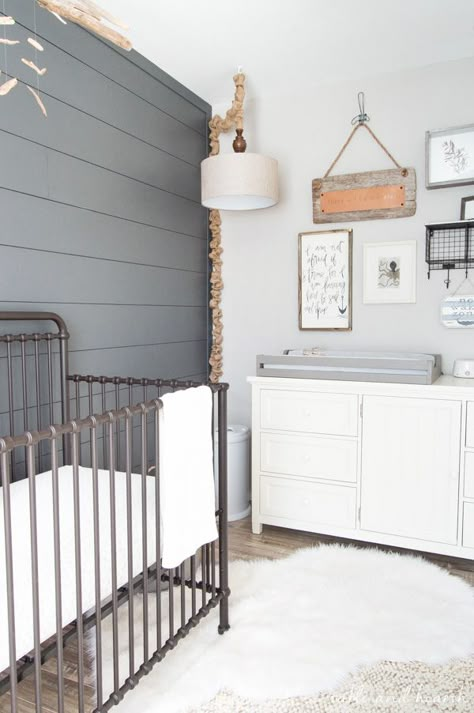 Such a beautiful coastal gender neutral nursery!! www.tableandhearth.com Baby Boy Nursery Room Design, Nursery Ideas Boy, Nursery Accents, Nursery Accent Wall, Farmhouse Nursery, Adorable Nursery, Baby Boy Room Decor, Nursery Room Design, Baby Boy Room Nursery