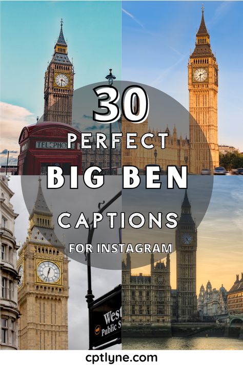 London Quotes, Big Ban, Timeless Quotes, Big Ben Clock, Big Ben London, Travel Quotes Wanderlust, London Skyline, Captions For Instagram, Europe Vacation