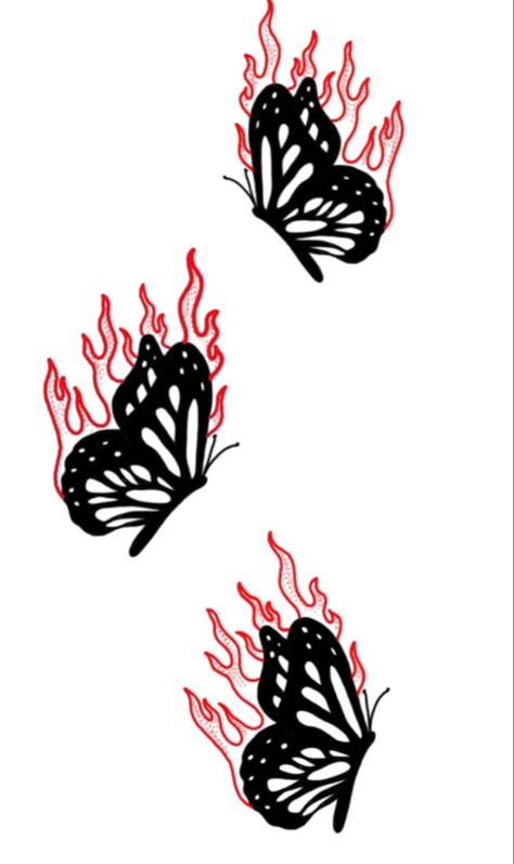 Butterfly Flame Tattoo, Flame Butterfly, Unity Tattoo, Hanger Tattoo, Harmony Tattoo, Clover Tattoos, Flame Tattoos, Black Girls With Tattoos, Cool Chest Tattoos