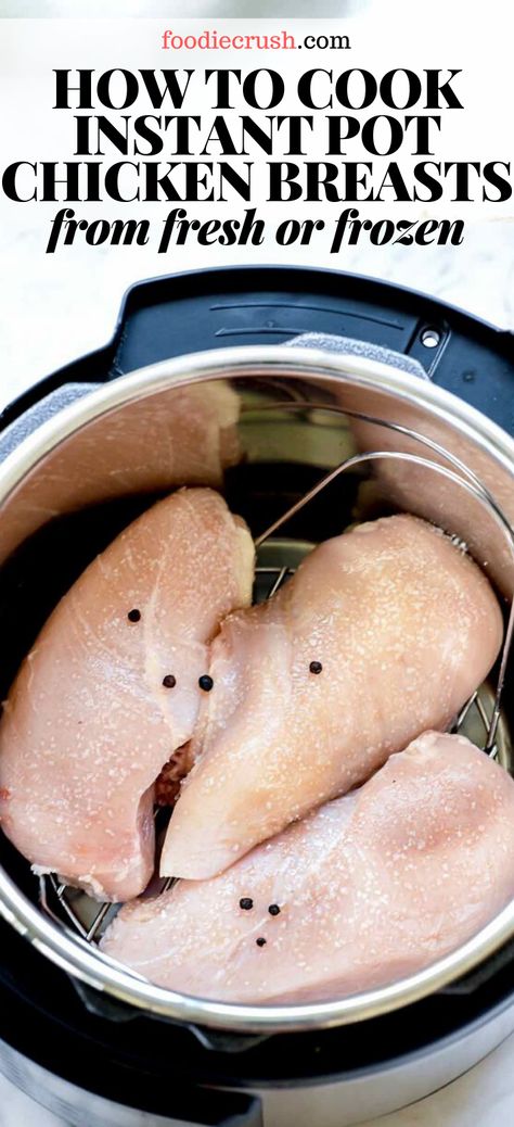 Pressure Cook Frozen Chicken, Pressure Cook Chicken Breast, Instant Pot Chicken Breasts, Steam Chicken Recipe, Pressure Cooker Chicken Breast, Chicken Cooking Times, Cooking Frozen Chicken Breast, Pressure Cooking Chicken, Chicken Boneless Breast Recipes