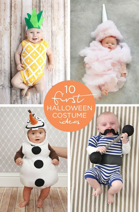 These 10 First Halloween Costume Ideas for babies are scary cute. Whether your sweet one is more fitting as a pretty pineapple, cute cotton candy, or outgoing Olaf, these inspirational looks are bound to have family, friends, and neighbors “oohing” and “ahhing” with delight. Halloween Costumes For Babies, Diy Baby Halloween Costumes, Costumes For Babies, Perlengkapan Bayi Diy, Newborn Halloween Costumes, First Halloween Costumes, Pregnant Halloween Costumes, Newborn Halloween