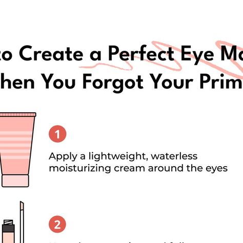 Online Makeup Academy on Instagram: "Have you ever forgotten to bring your eye primer with you? Don't worry, we've got you covered! Here are three options on how to create the perfect eye makeup even without a primer: ▪Option 1: Apply a lightweight, waterless moisturizing cream around the eyes. This will help your eyeshadow adhere better to the skin and prevent it from creasing. Make sure to choose a cream that is specifically formulated for the delicate eye area. ▪Option 2: Use a long-wearing Perfect Eye Makeup, Makeup Academy, Perfect Eyes, Eye Primer, Moisturizing Cream, Online Makeup, Eye Area, Moisturizer Cream, Have You Ever