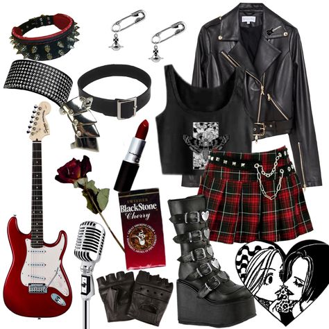 Punk Rock Aesthetic Outfits, Emo Punk Outfits, Punk Aesthetic Outfit, Punk Rock Outfits, Nana Osaki, Alt Outfits, Punk Outfits, Alt Fashion, Grunge Goth