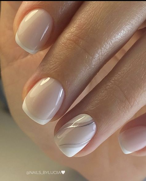 Short Simple Elegant Nails, Business Nails Classy Short, Bridal Party Nails Bridesmaid, Mother Of The Groom Nails Ideas, Neutral Nails For Wedding, High Waist Black Pants, Black Pants Women, Manicure Nail Designs, French Manicure Nails