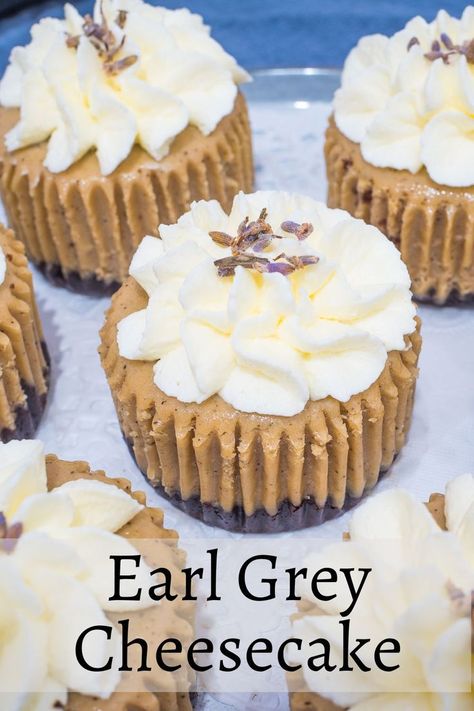 #earlgreycheesecake #earlgreycheesecakerecipe #decoratedtreats #bakedcheesecake #earlgreylavendercheesecake #earlgreyteacheesecake #earlgreybakedcheesecake Earl Grey Cheesecake, Cocoa Powder Cookies, Chocolate Crust, Cake Decorating Designs, New Cake, Mini Cheesecakes, Simply The Best, Decadent Chocolate, Cheesecake Recipe