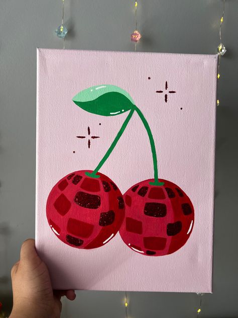 Custom acrylic painting on 9"x12" canvas. Fun Art Paintings, Big Painting Ideas Easy, Kpop Canvas Painting, Cute And Easy Paintings On Canvas, Cute Small Canvas Painting Ideas, Painting Ideas On Canvas Aesthetic Vintage, Canva Paint Ideas, Panting Photo Ideas, Small Painting Ideas Easy