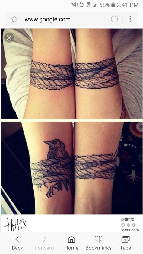 Rope Tattoo, Cuff Tattoo, Pirate Tattoo, Geniale Tattoos, Arm Band Tattoo, Tattoo Bracelet, Bird Tattoo, Tattoo Project, Band Tattoo