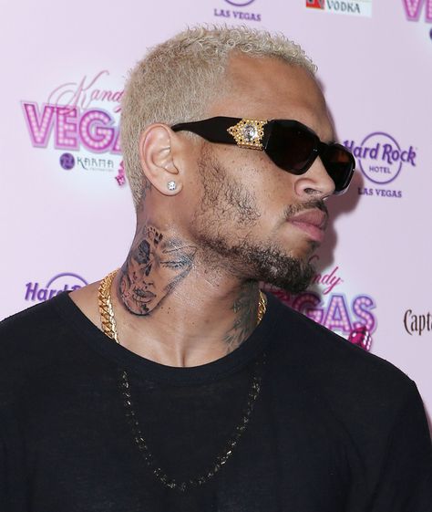 Chris Brown's New Tattoo Chris Brown Tattoos, Chris Brown Neck Tattoo, Rihanna Chris Brown, Brown Tattoos, Rihanna Face, Rihanna Tattoo, Brown Tattoo, Chris Brown And Rihanna, Battered Woman