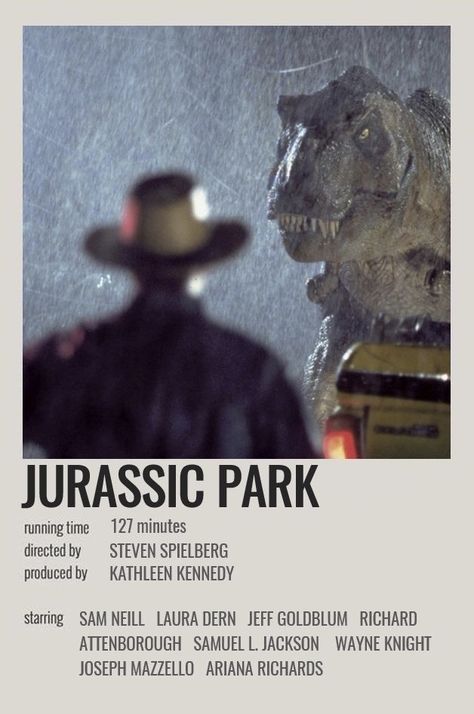 Jurassic Park Movie Poster, Movie Poster Polaroid, Poster Polaroid, Jurassic Park Poster, Jurassic Park Series, Alt Posters, Minimalist Polaroid Poster, Jurassic Park 1993, Jurassic Park Movie