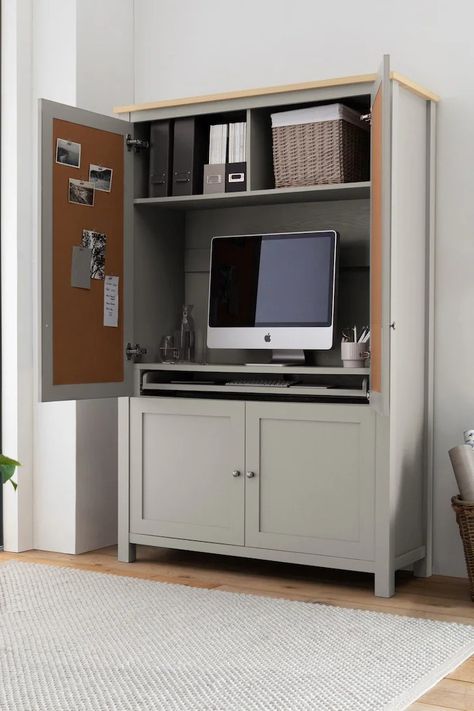 Hideaway Desk, Office Armoire, Armoire Desk, Hidden Desk, Computer Desks, Desk Cabinet, Hamburger Helper, Office Guest Room, Living Room Partition