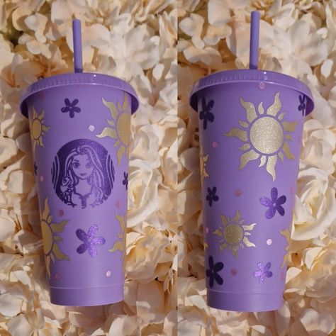 Did you know it's World Princess Week? With that in mind here are some Princess makes! #worldprincessweek #disneyprincess #princessweek #princessera #tangled #beautyandthebeast #princessbows Rapunzel Tumbler Cup, Disney Tumblers, Tangled Painting, Tangled Birthday, Halloween Tumbler, Tumbler Ideas, Tumbler Cups, Quince, Rapunzel