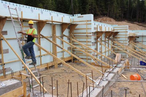 Cost Comparison, Plywood vs ICF Icf Construction, Icf Blocks, Icf Walls, Icf Home, Concrete Foundation, Insulated Concrete Forms, Sustainable Building Materials, Building Foundation, Concrete Footings