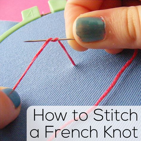 Embroidery Video, Knot Embroidery, French Knot Stitch, Ribbon Embroidery Kit, Embroidery Stitches Beginner, French Knot Embroidery, How To Stitch, Embroidery Stitches Tutorial, Embroidery Videos