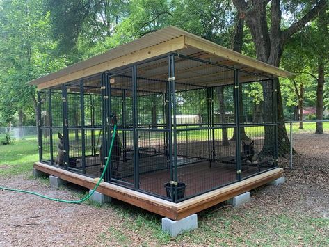 Dog Kennel Set Up Outside, Outdoor Puppy Pen, Diy Outdoor Dog Kennel Cheap, Outdoor Dog Kennel Ideas Backyards, Dog Kennels Diy Outdoor, Dog Kennel Ideas Outdoor Diy Cheap, Cheap Dog Run Ideas Backyard, Dog Cage Ideas Outdoor, Dog Pen Ideas Outdoor