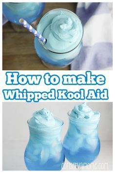 Solar Eclipse Drinks For Kids, Koolaid Drink Ideas, How To Make Whipped Koolaid, Whipped Koolaid Drink, Easy Drinks For Party, Easy Food Truck Ideas, Koolaid Slushies Recipes, Easy Recipes Few Ingredients, Summer Theme Food