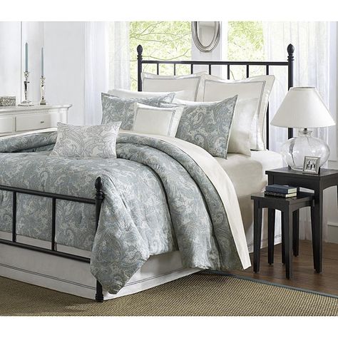 Paisley Comforter, King Size Comforter, Paisley Bedding, Bedding Design, King Size Comforter Sets, Cotton Comforter Set, Modern Bedding, Harbor House, Sham Bedding