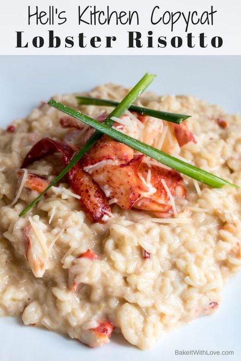 Lobster Risotto Recipe, Gordon Ramsey Recipes, Lobster Risotto, Risotto Dishes, Gordon Ramsay Recipe, Hell’s Kitchen, Risotto Recipe, Diner Recept, Hell's Kitchen