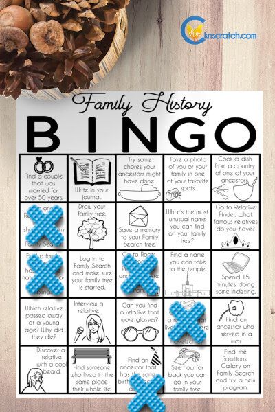 Lds Bulletin Board Ideas Family History, Family History Games Lds, Lds Family History Activities, Lds Family History Quotes, Family History Activities Relief Society, Work Bingo, Temple And Family History, Relief Society Quotes, Teaching Gifts