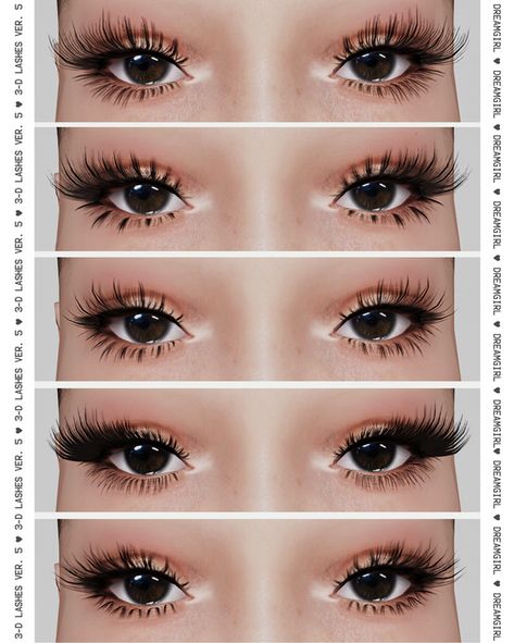 3 D L a s h e s V e r. 5 | dreamgirl on Patreon Sims 4 Septum Piercing, Sims 4 Cc Eyes, The Sims 4 Skin, Makeup Cc, Sims Packs, Pelo Sims, Free Sims 4, The Sims 4 Packs, Sims 4 Cc Makeup