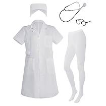 Nurse Halloween Costume, White Lab Coat, Doctor Costume, Doctor Outfit, Nurse Stethoscope, Costume For Women, Nurse Costume, Nurse Hat, White Lab