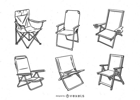 camping chairs illustration set #AD , #chairs, #illustration, #set, #camping Chairs Illustration, Camping Drawing, Camping Pics, Patchwork Chair, Chairs Logo, Camping Vintage, Chair Drawing, Camping Stool, Full Arm Tattoos