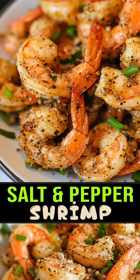 Love seafood? This Crispy Salt and Pepper Shrimp recipe is a game-changer! 🍤 With a perfect balance of savory, spicy, and crunchy, it's the ideal dish for dinner parties or a quick weeknight meal. 🔪 Quick & Easy: Ready in just 20 minutes! 📌 Try this mouthwatering recipe now! Save this pin and make your next meal extra special. 🍽️ #shrimprecipe #saltandpepper #seafoodlover #easydinner #quickmeals #crispyshrimp #weeknightdinner #seafoodrecipe #dinnerideas Pepper Shrimp Recipe, Baked Shrimp Recipes, Salt And Pepper Shrimp, Pepper Shrimp, Crispy Shrimp, Shrimp Recipes For Dinner, Baked Shrimp, Shrimp Seasoning, Shrimp Recipes Easy