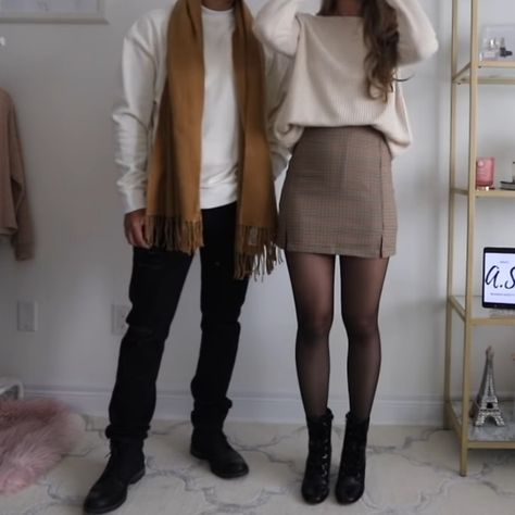 Xmas Couple Outfit, Matching Couple Outfits Classy, Thanksgiving Outfit Couple, Holiday Card Outfits Couple, Matchy Outfit Couple Casual Winter, Christmas Party Couples Outfit, New Years Couple Outfit, Couples New Years Eve Outfits Classy, Outfits Twins Novios