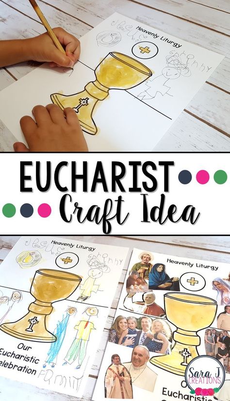 Eucharist Craft, Sacraments Craft, The Seven Sacraments, Ccd Activities, Catholic Kids Crafts, Catholic Kids Activities, Catholic Schools Week, Seven Sacraments, Catholic Sacraments