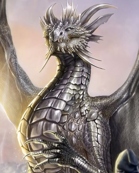 Silver Dragons! YEA or NAH ❓ This one looks very sharp. What do you think? ~~~~~~~~~~~~~~~~~~~~~ Follow @reysdragon 👈🏻 Check out stories for Extra Content! ~~~~~~~~~~~~~~~~~~~~~ 🖌Artist: Antonello Venditti on Artstation Silver Dragon, The Dragon, Jesus, Silver