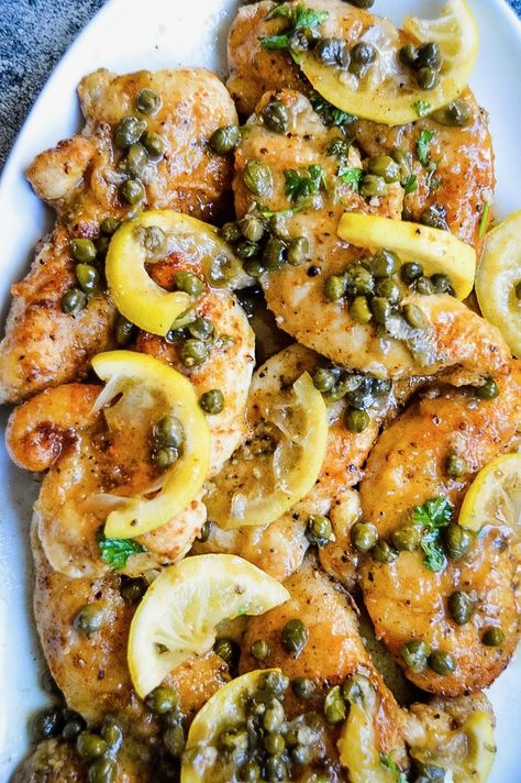 Chicken Piccata Tenderloins, Oven Chicken Piccata, Quick Chicken Piccata, Easy Chicken Picatta Recipe, Make Ahead Chicken Piccata For A Crowd, Make Ahead Chicken Piccata, Chicken Piccata Easy, Quick Chicken Piccata Allrecipes, Lemon Chicken Piccata Recipe With Capers