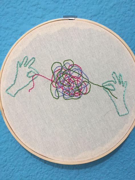 #psychologie #psychology #embroidery #embroideryart #wallartdecor #art #artdecoration Embroidery Psychology, Therapist Embroidery, Psychology Embroidery, Meaningful Embroidery, Therapy Embroidery, Brain Embroidery, Hunger Magazine, Psychology Gifts, Embroidered Canvas Art