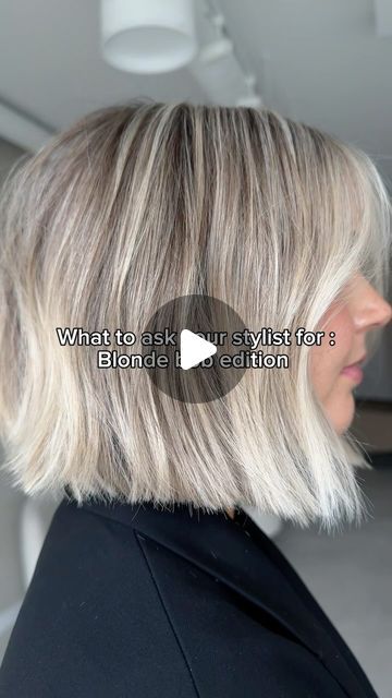 Taya Tkachuk on Instagram: "Save this for your next blonde bob inspo‼️

Glossed w/ @redkenpro shades 10GI
 
#blondebob #bobhaircut #haireducation #blondeinspo" Icy Blonde Bob, Ash Blonde Bob, Icy Blonde, Blonde Bobs, Ash Blonde, Blonde Bob, May 7, Bobs Haircuts, Ash